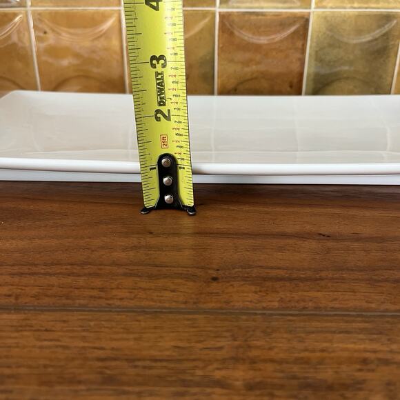 Fitz & Floyd Everyday White Porcelain Rectangular Serving Platter 15-5/8" - Picture 8 of 8